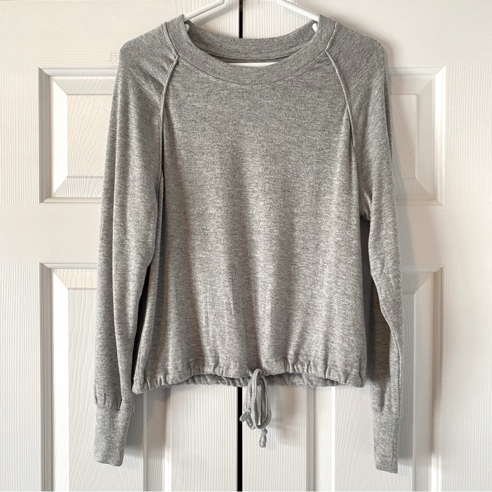 Ugg Gray Lightweight Tie Waist Sweatshirt, S